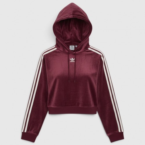 Adidas Originals Γυναικείο Φούτερ με Κουκούλα Μπορντό / Pre Owned